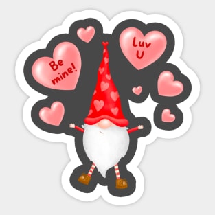 Be Mine Gnome Sticker